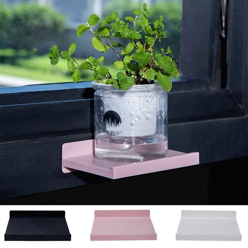 No-Drill Wall Mount Floating Shelf (Bathroom Storage)