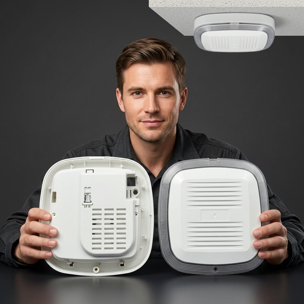 Custom White ABS Router Shell Injection Molding