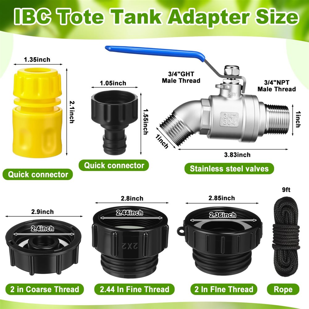 Custom IBC Tote Adapter for 275-330 Gallon Tanks