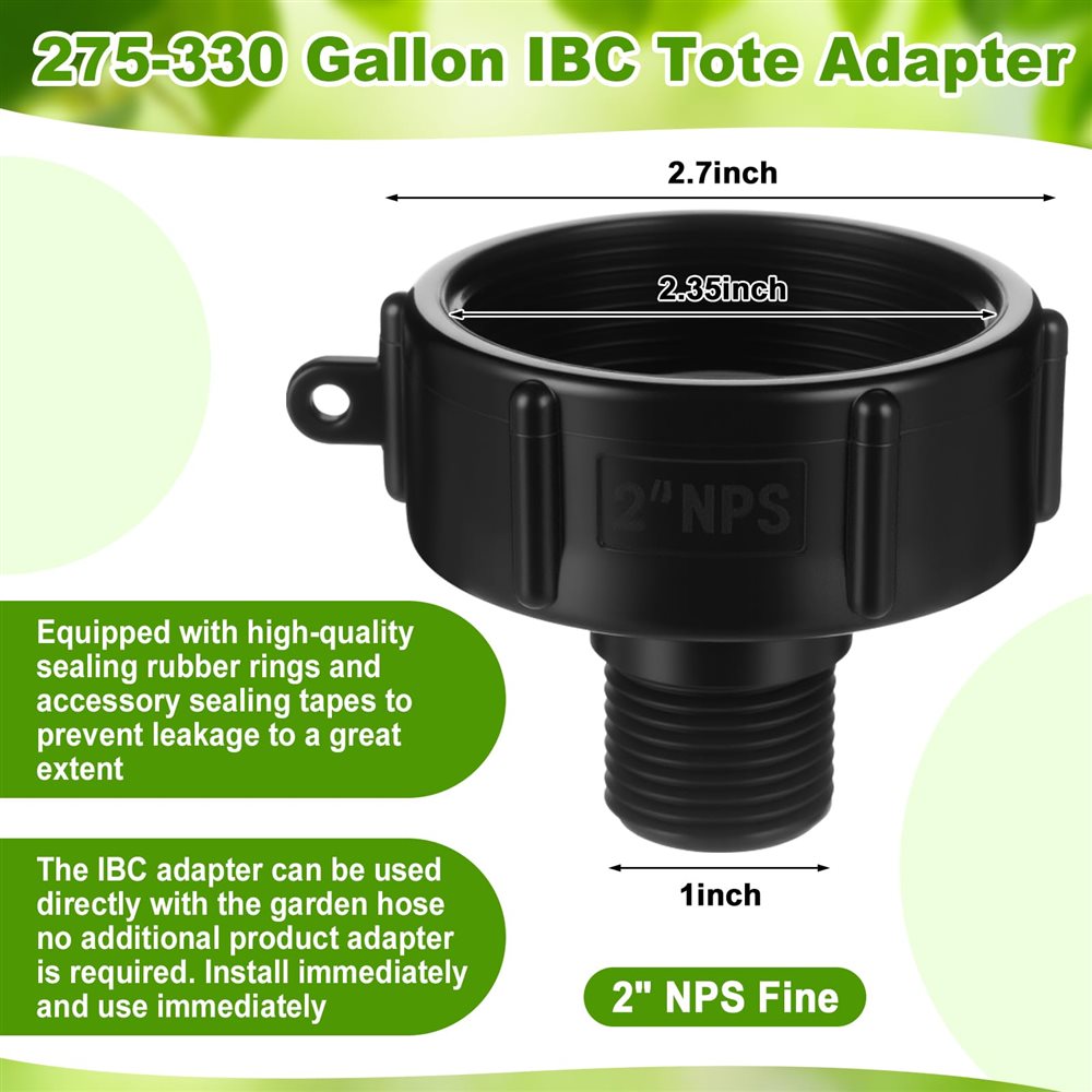 Custom IBC Tote Adapter for 275-330 Gallon Tanks